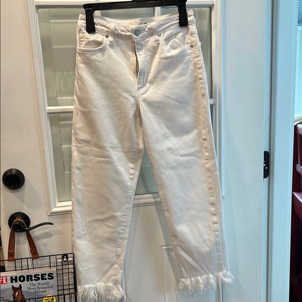 Joe's Jeans White Ankle Cropped Denim